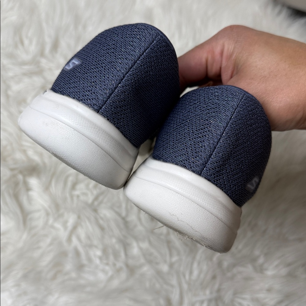 Skechers Navy Knit Slip-On Ballet Flats Size 9 Comfort Cushioned Lightweight - Picture 8 of 8